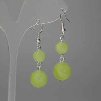 Náušnice z onyxu – hladké kuličky 12 mm ± 8 mm, délka 45 mm