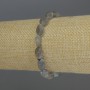Náramek z labradoritu s brusovanými korálkami, průměr 10×8 mm, délka 18 cm, na elastické gumičce