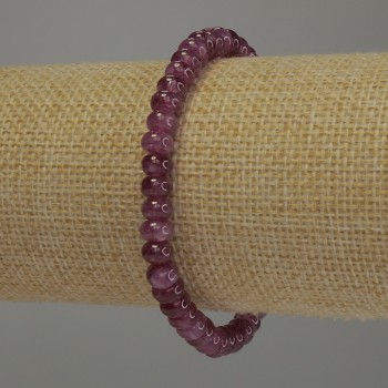 Náramek z turmalínu rondelů, průměr 6×4 mm, délka 18 cm, elastický
