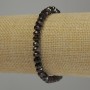 Náramek z granátu, gravované rondely, průměr 6×4 mm, délka 18 cm, elastický