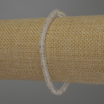 Náramek z horského křišťálu rondel, průměr 4,5×2 mm, délka 18 cm, na elastické šňůře