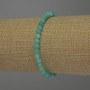 Náramek z amazonitu – hladké kuličky, průměr 4 mm, délka 18 cm, elastický