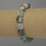 Náramek z mechového achátu, galetovaný, průměr 10–13×9–11 mm, délka 18 cm ± elastický