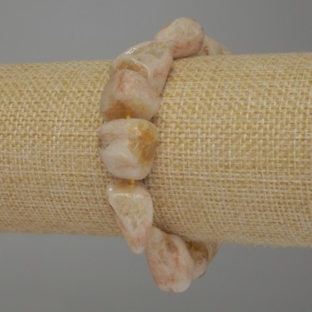 Náramek z citrínu, brusované kameny, průměr 14–20×14 mm, délka 18 cm, elastický