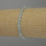 Náramek z akvamarínu, broušené kuličky, průměr 5 mm, délka 18 cm, elastické provedení