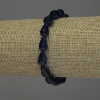 Náramek z tónovaného křemene kapka 12×8 mm, délka 18 cm ±, na elastické gumičce