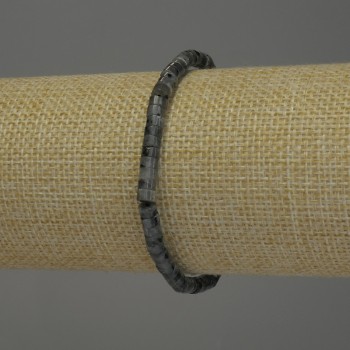 Náramek z labradoritu rondel, průměr 4×2 mm, délka 18 cm, elastický