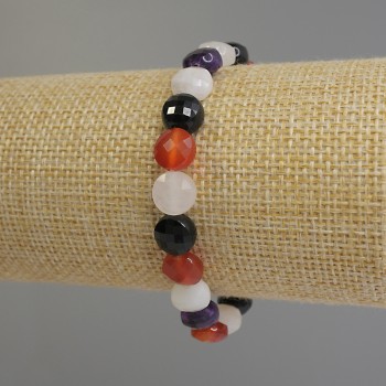 Náramek mix brusovaných mincí, průměr 8 mm, délka 18 cm, elastický