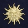 Brož Slunce, barva matového zlata, zlatý kov, 68 mm, na magnetu