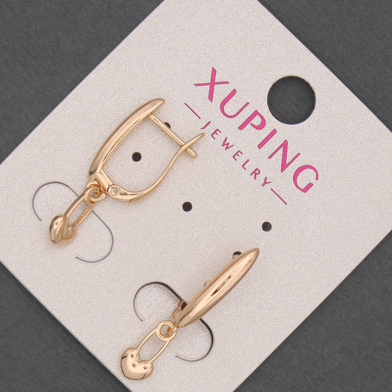 Náušnice Xuping, průměr 5 mm, délka 24 mm, pozlacení 18K
