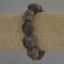 Náramek Slunečný z přírodního kamene s multifacetními korálkami, průměr 16–18×13–16 mm, délka 18 cm, elastický