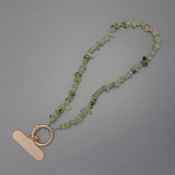 Брелок Ланцюжок тримач для телефона Преніт крихта 4-10х2-4мм+- кільце, діаметр 24мм+-, довжина 24см+