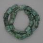 Korálky africké tyrkysové – obdélníkové, rozměry 15–18×12 mm, na niti, délka 40 cm +