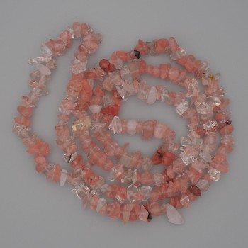 Korálky chalcedonu – drobné, průměr 8–10×2–5 mm, délka 80 cm, na vlascové niti