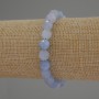 Náramek z akvamarínu brusovaný, průměr 8 mm, délka 18 cm, elastický