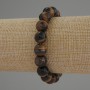 Náramek z tygřího oka – hladké kuličky, průměr 10 mm, délka 18 cm, elastický