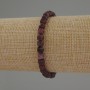 Náramek z rubelitu turmalínu, brusované kubíky 5×5 mm, délka 18 cm, elastická šňůra