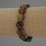 Náramek z tygřího oka ve tvaru srdce, průměr korálků 12 mm, délka 18 cm, elastický