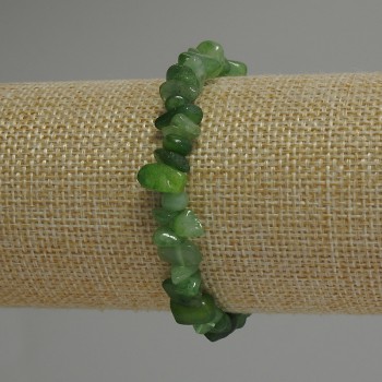 Náramek z tonovaného růžového křemene, drobné korálky, průměr 7–10×3–5 mm, délka 18 cm, elastický