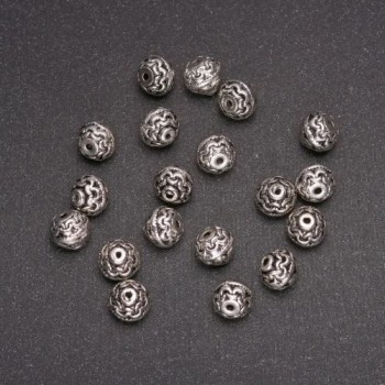 Korálka-vložka, průměr 7 mm, vnitřní průměr 1,4 mm, 4 mm fasetovaná, 20 g, (+-) 20 ks
