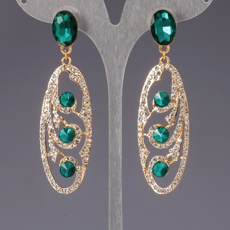 Náušnice se krystaly „lustry“ „šandelyéry“ „Slovanka“