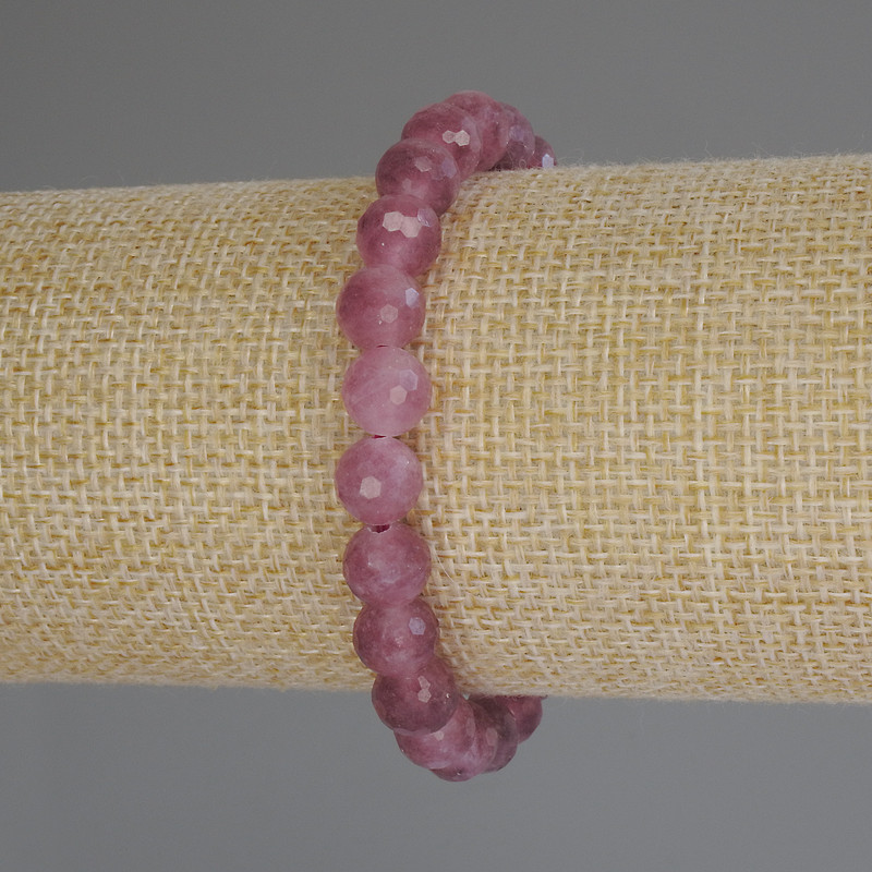 Náramek z turmalínu – broušené kuličky, průměr 8 mm, délka 18 cm (elastický)