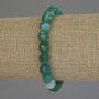 Náramek z achátu, broušený 8 mm, délka 18 cm, elastické provedení