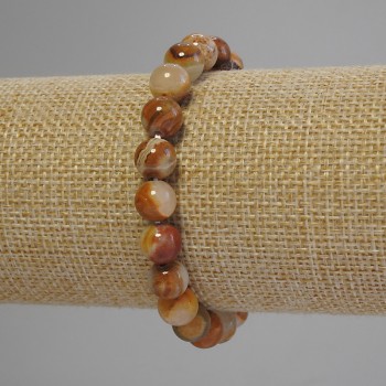 Náramek z onyxu s hladkými kuličkami, průměr 8,5 mm, délka 18 cm, elastický