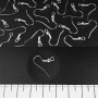(12×15 mm) šperkové komponenty na náušnice (háčky) světlý kov, 1000 párů