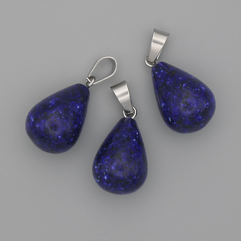 Přívěšek kapka lazuritu 19×13 mm, délka 29 mm