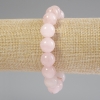 SLEVA! Náramek z růžového křemene – korálky, průměr 12 mm, délka 18 cm, elastický