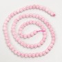 Korálky z růžového křemene – hladké kuličky, průměr 4,5 mm, délka cca 38 cm, na niti