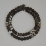 Korálky ze slunečního obsidiánu ve tvaru srdce, průměr 6×6×2 mm, na niti, délka 38 cm+