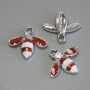 Přívěšek – hmyz, smaltovaný, stříbrný kov, průměr 15×16 mm, 5 mm ±, balení 3 ks