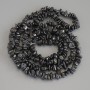Hematitové čipové korálky, průměr 4–10×2–5 mm, délka 78 cm na niti
