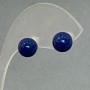 Náušnice pecky z lazuritu (lisované), kov pod stříbro, 8 mm