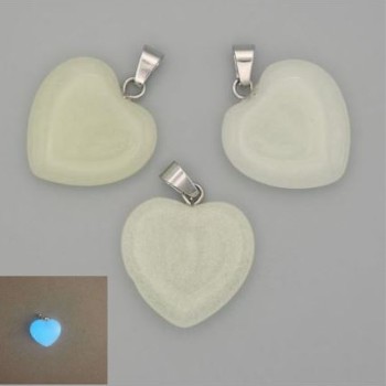 Přívěšek Srdce z modrého onyxu se světlem 20×20×25 mm+