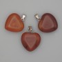 Přívěšek Srdce z karneolu 20×20×25 mm