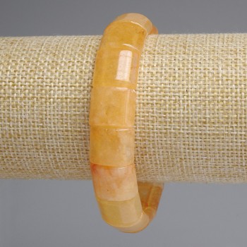 Браслет Цитрин ланка, діаметр 13х15мм+-, довжина 18см+- стрейч