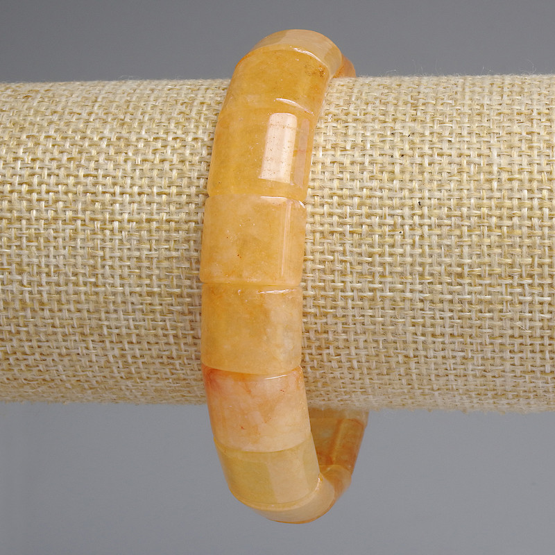 Náramek z citrínu, články, průměr 13×15 mm, délka 18 cm, elastický