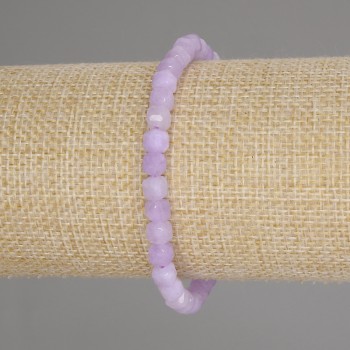 Náramek z levandulového ametystu, broušené kostky, průměr 5×5 mm, délka 18 cm, elastický