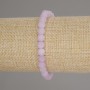 Náramek z kunzitu s hladkými kuličkami o průměru 6 mm, délka cca 18 cm, pružný