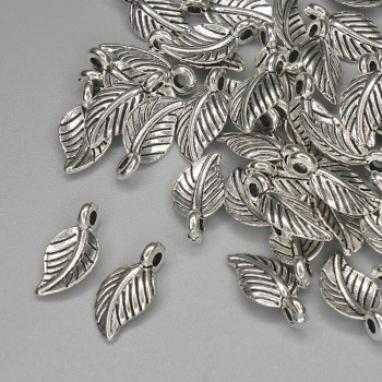 Кулон підвіска Лист колір металу бронза, діаметр 15х7мм+- фасування 46шт