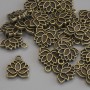 Přívěšek s lotosem, bronzová barva kovu, průměr 13×11 mm, balení 21 ks