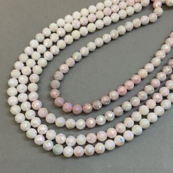 Korálky z českého křišťálu multicolor na niti, broušená kulička, průměr 8 mm, délka 39 cm