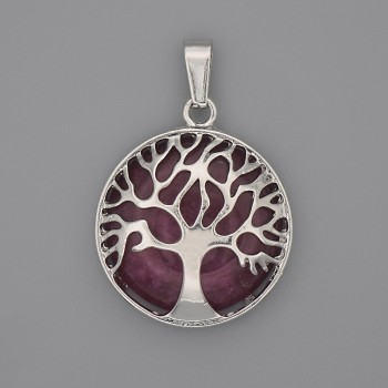 Přívěšek z turmalínu v úpravě „Strom“, průměr cca 27 mm, délka 37 mm