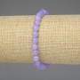 Náramek z levandulového ametistu – hladké korálky 6 mm, délka 18 cm, elastický