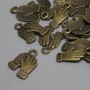 Přívěšek 'Rukavičky' bronzové barvy, průměr 19×13 mm, otvor pro ouško 2,3 mm, balení 19 ks