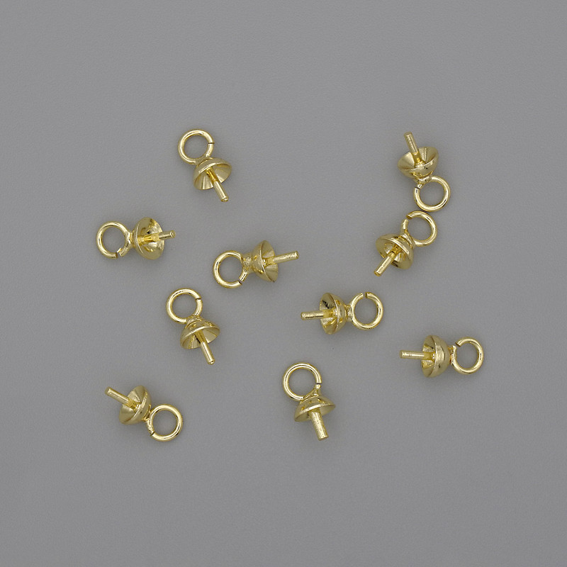 Kolík s hlavičkou zlatého kovu, průměr d mm, délka 4×7,5 mm ±, 1 ks