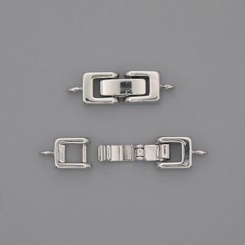 Zapínací díl, průměr 22×7 mm, stříbrná barva kovu